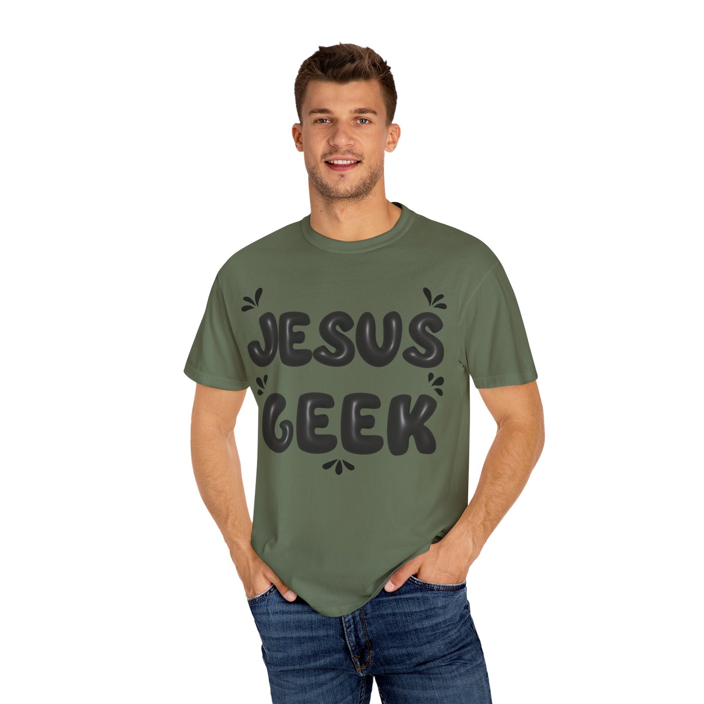"Jesus Geek" - Unisex Garment-Dyed T-Shirt