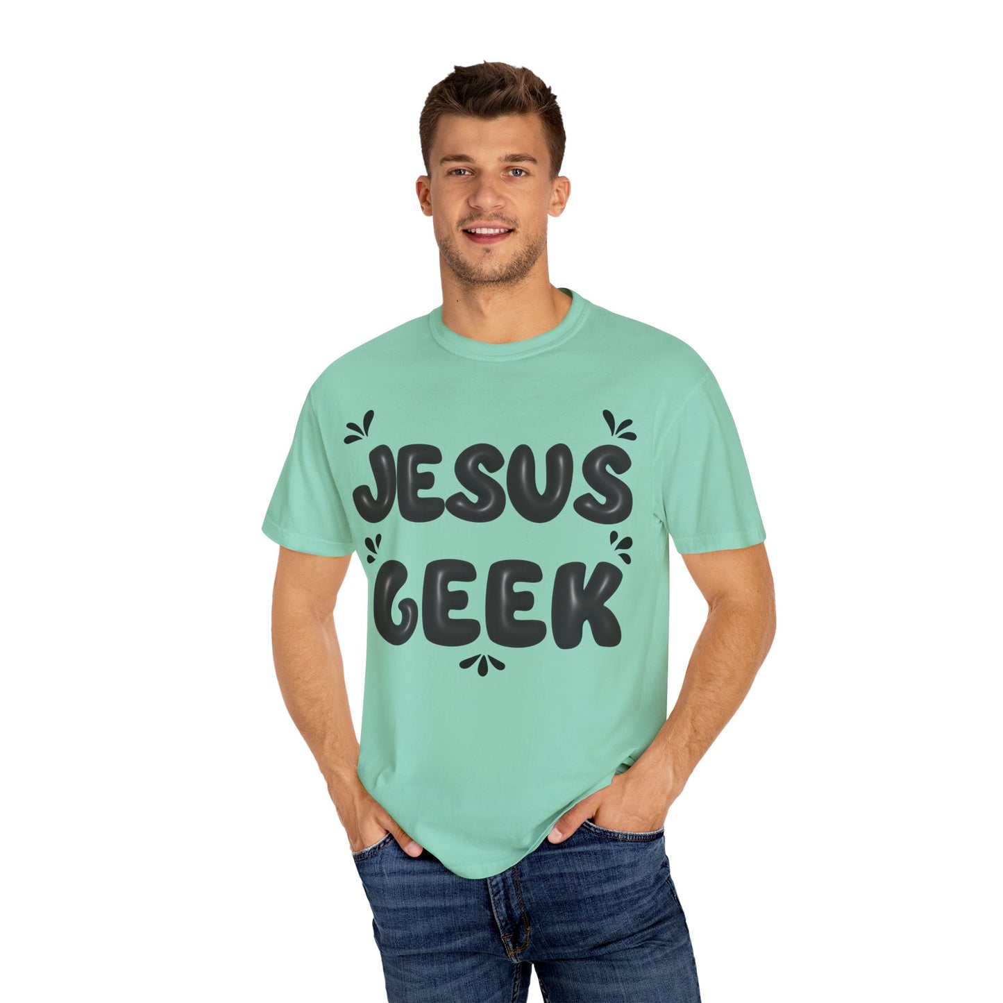 "Jesus Geek" - Unisex Garment-Dyed T-Shirt