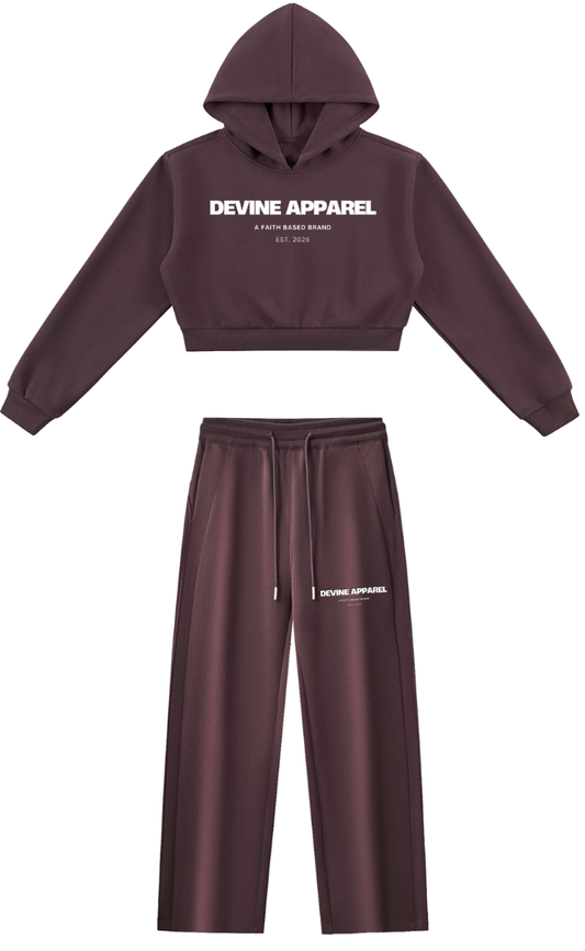 "Devine Apparel" - (ALT) Women's Cropped Lounge Set