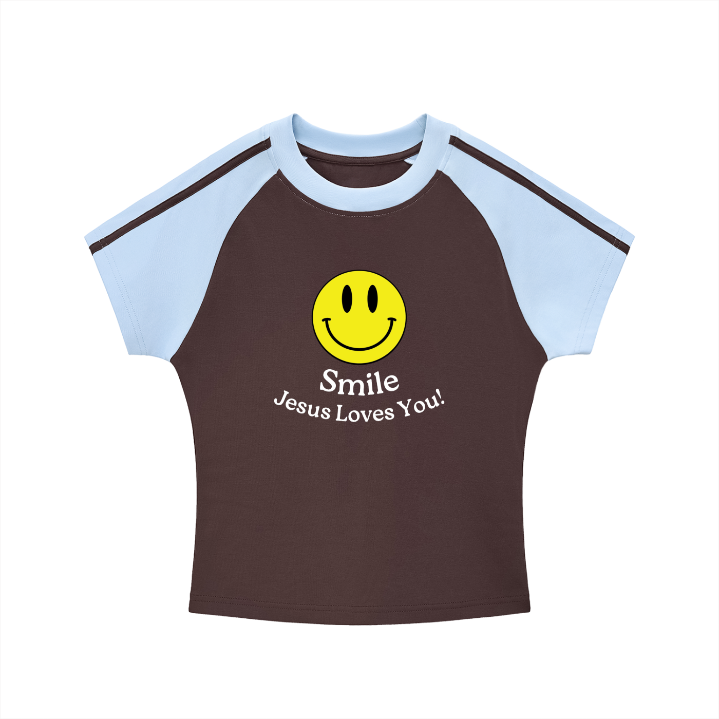 "Smile!" - (Home) Bodycon Raglan Sleeve T-Shirt