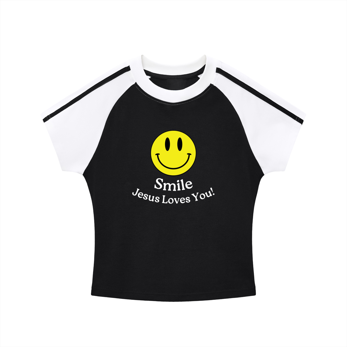 "Smile!" - (Home) Bodycon Raglan Sleeve T-Shirt