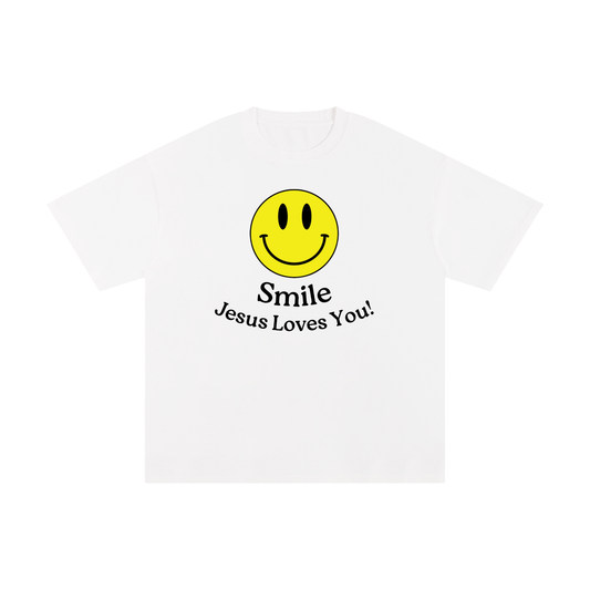 "Smile!" - (Away) Unisex Pure Cotton T-Shirt